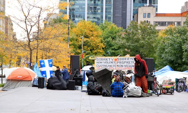 Occupy Montreal Movement Sit-in — Stock Photo, Image