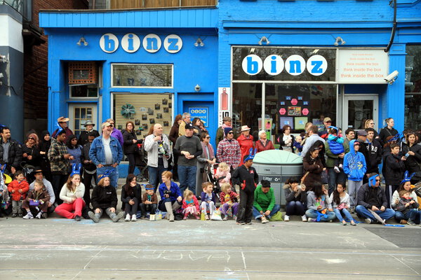 Waiting a Street Parade