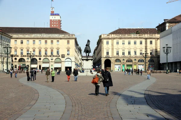 Torino 'daki San Carlo Meydanı — Stok fotoğraf