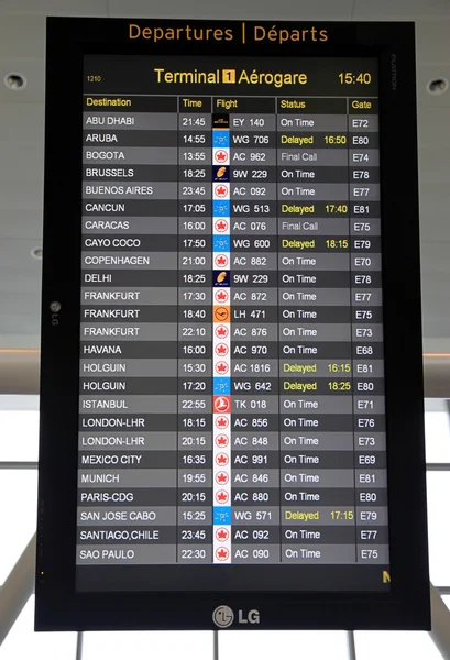 Departures Board — Stock Photo, Image