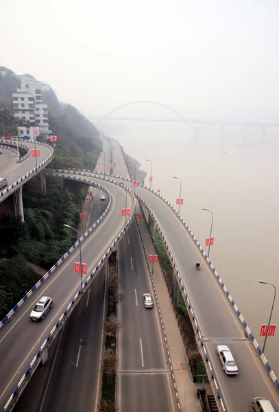 Stadsväg i Kina — Stockfoto
