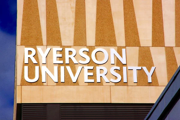 Znak Ryerson university — Zdjęcie stockowe