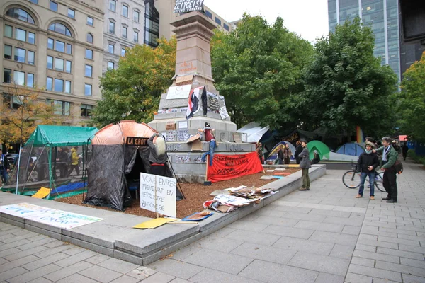 Mișcarea Occupy Montreal Sit-in — Fotografie, imagine de stoc