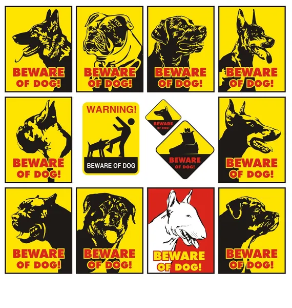 Beware of dog — Stock Vector