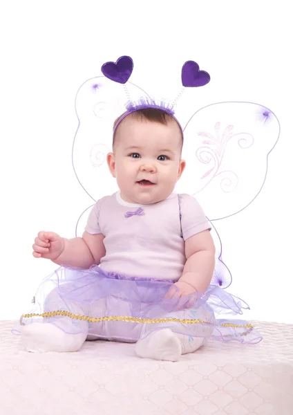 Baby i en klänning — Stockfoto