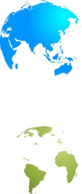 Simulation of the globe from both sides