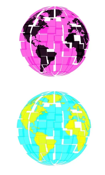 Globus składający się z małych części — Wektor stockowy