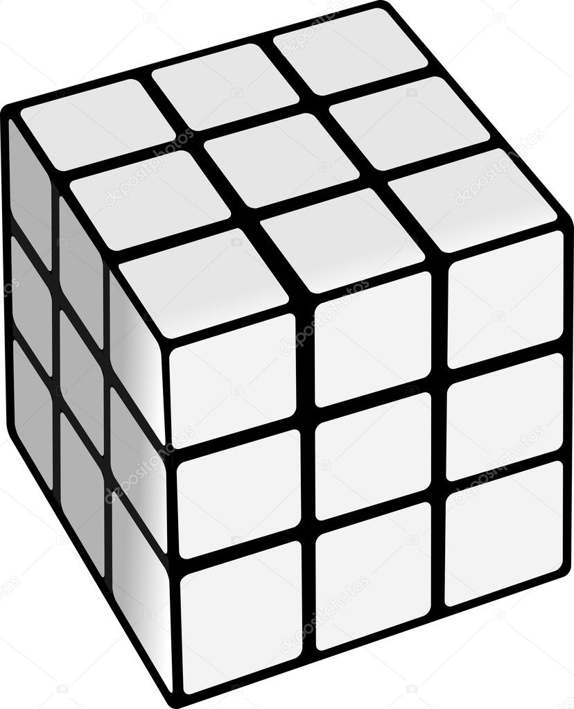 Rubik's cube vector drawing | Free SVG