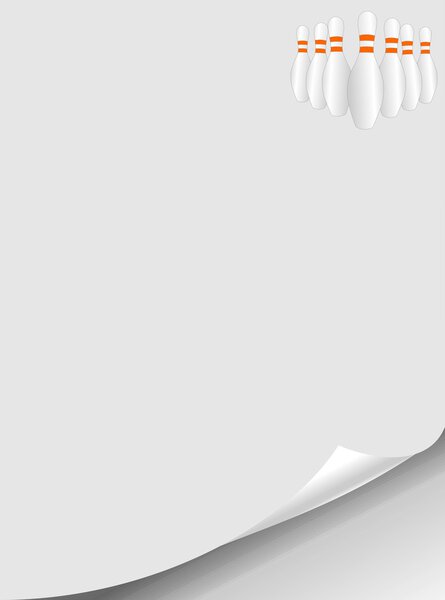 A piece of paper with a bent angle