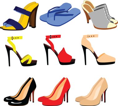 Shoes and sandals clipart