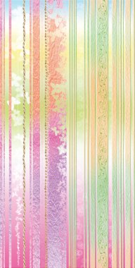 Background in green orange and magenta colors clipart