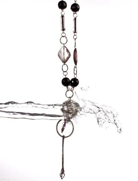 Jewelry water splash — Stock Photo, Image