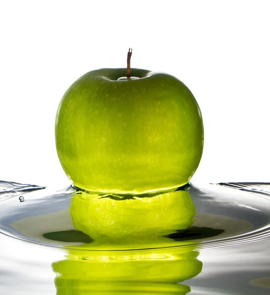 Apple water splash — Stock Photo, Image