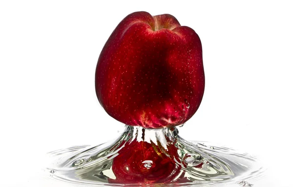 Splash water μήλο — Φωτογραφία Αρχείου