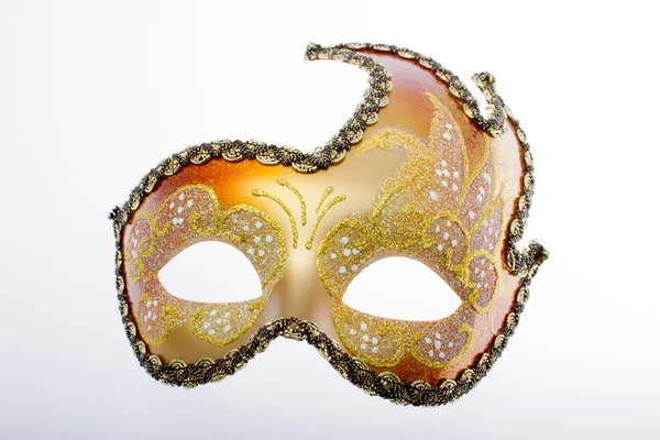 Gyllene mask, carnival mask Royaltyfria Stockbilder