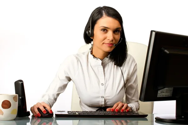 Affärskvinna, sekreterare på jobbet — Stockfoto