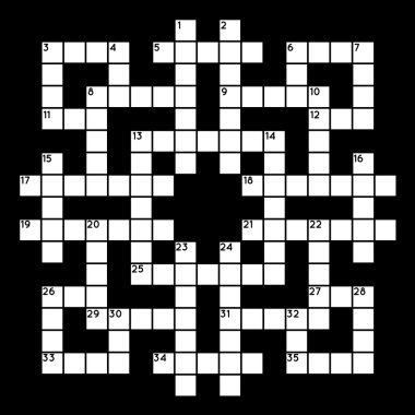 Crossword grid clipart