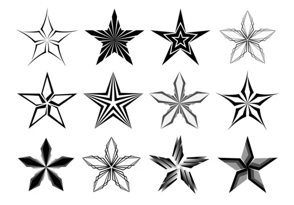 Stjärnor i set — Stock vektor