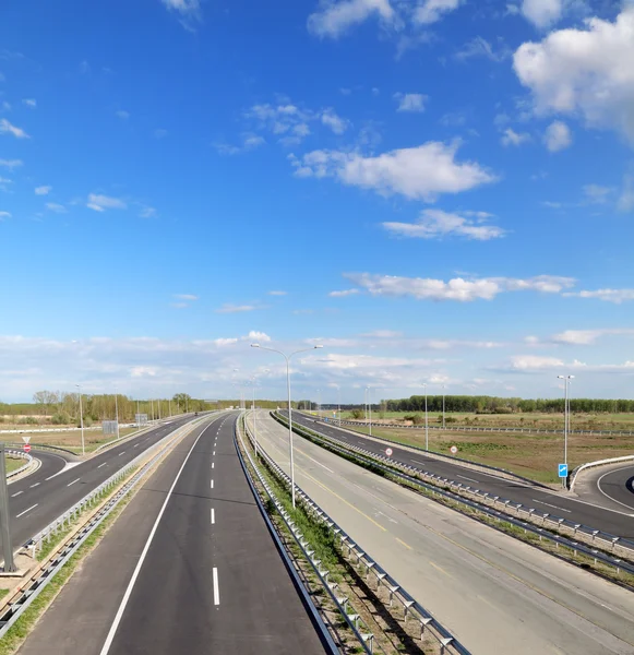 Nieuwe en oude snelweg — Stockfoto