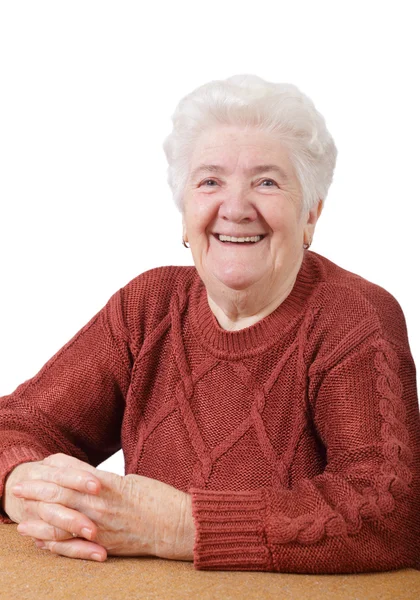 Старший усміхається жінка — стокове фото