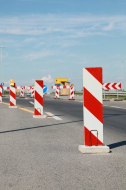 Highway in reconstruction clipart