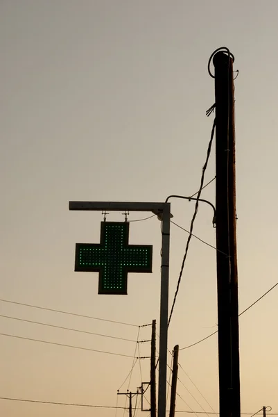 Croce verde — Foto Stock