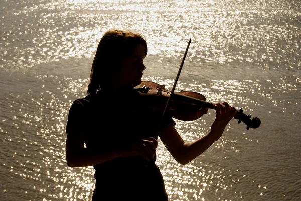 바이올린 플레이어 — 스톡 사진