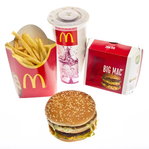 Меню McDonalds Big Mac — стоковое фото