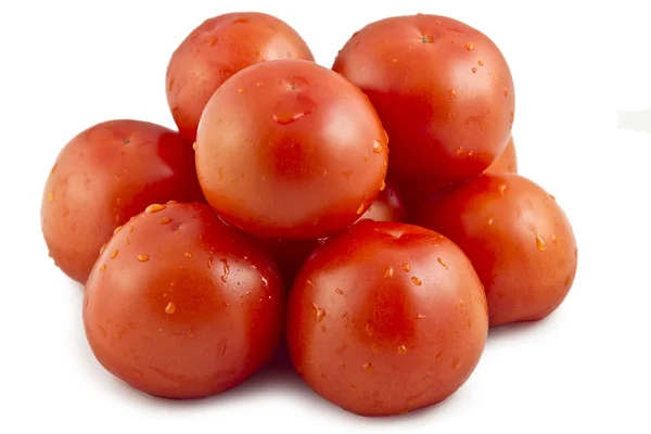 Tomates sobre fundo branco - isolado — Fotografia de Stock