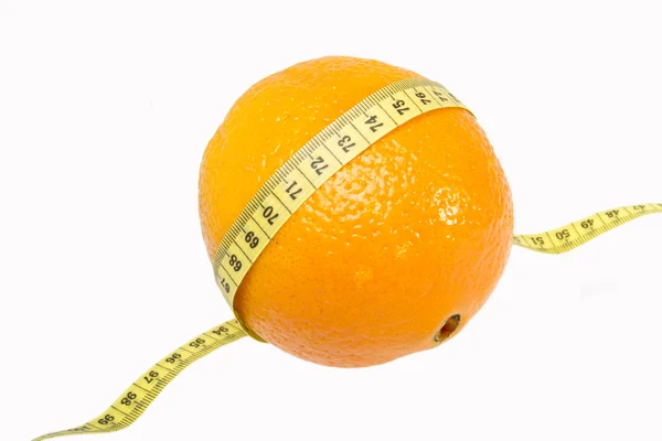 Stock image Orange with measuring tape