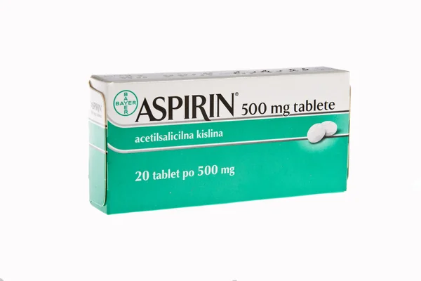 Таблетки аспирина 500 мг — стоковое фото