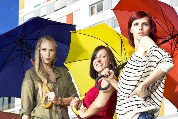 stock image Girls with umbrellas