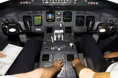 Airplane cockpit clipart