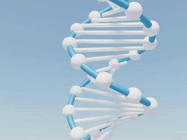 DNA ot the white and blue background — Stock Photo, Image