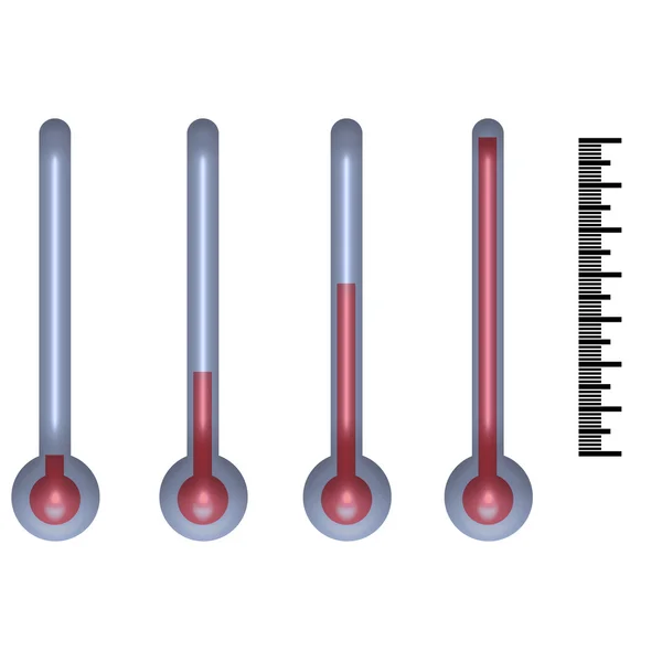 Thermometer op de witte achtergrond — Stockfoto