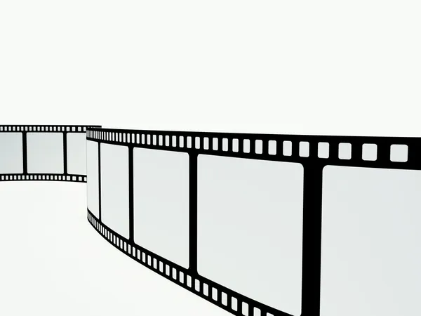 Tira de película sobre el fondo blanco —  Fotos de Stock