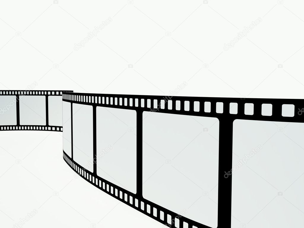 Film strip on the white background