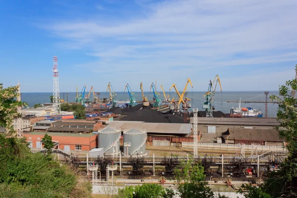 stock image Cranes in the port