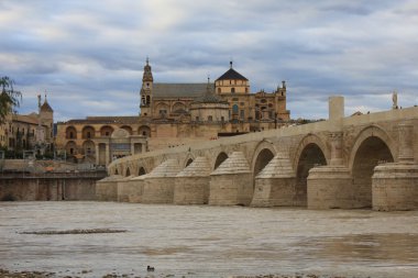 Roman Bridge and Mosque of Cordoba clipart