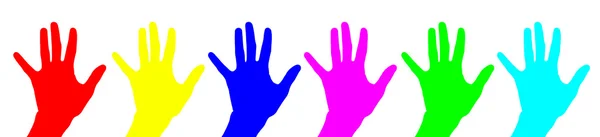 色彩缤纷的手 — 图库照片