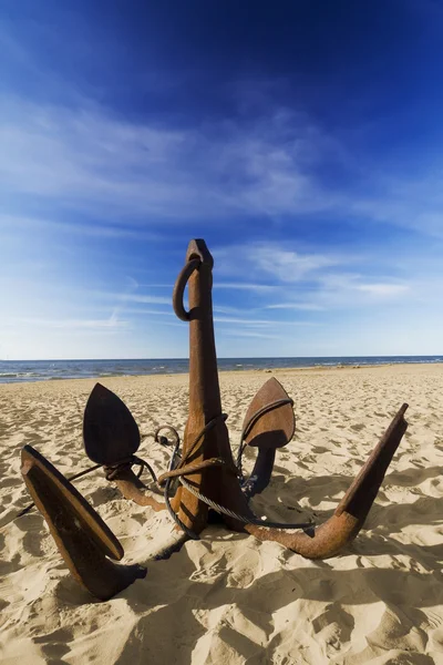 浜辺のアンカー — ストック写真