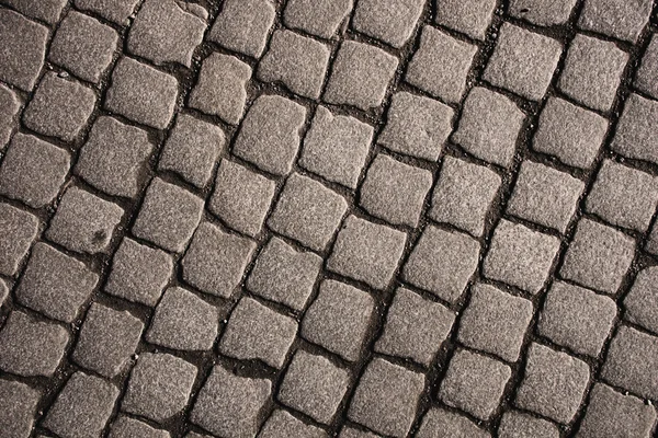 Cobblestones olan eski yol — Stok fotoğraf