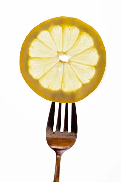 柠檬和叉 — 图库照片