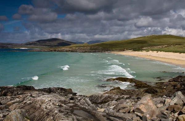 Pláži Traigh lar, horgabost, harris, western isles, Skotsko — Stock fotografie