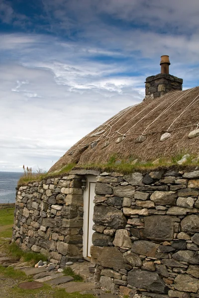 Czarny dom na wyspie lewis, western isles, Szkocja Obraz Stockowy