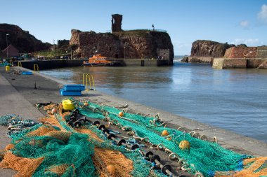 Dunbar Limanı ve kale, berwickshire, İskoçya