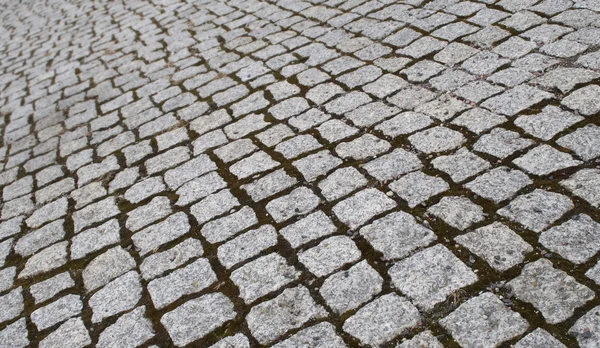 Straße mit Granit gepflastert — Stockfoto