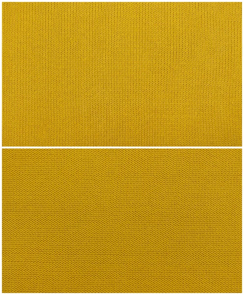 Gelbe Baumwollpullover Textur — Stockfoto