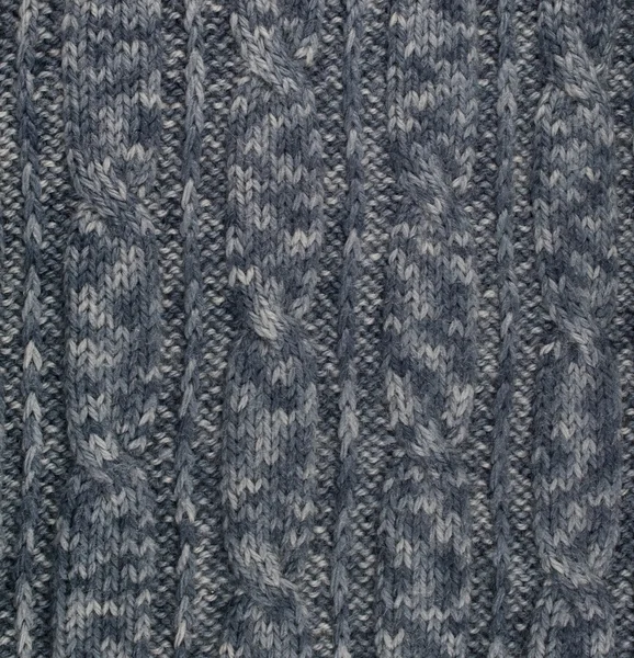 stock image Gray knitted pattern, texture