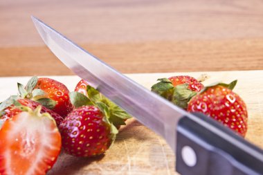 Cutting Strawberries clipart